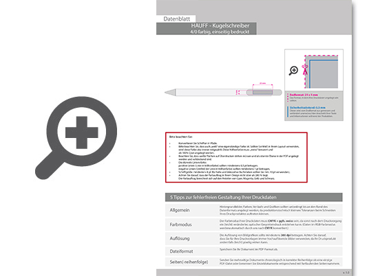 Product Bild druckkugelschreiber_aus_recycelten_pet-flaschen__hauff__clip__4_0_farbig__einseitig_bedruckt